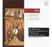 Choeur Moines d Pax: Gregorian chants on the theme of peace / Pax: Chants g (CD)