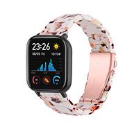 Chofit Cinturini compatibili con Amazfit GTS 4 Mini/GTS 2 Mini Strap, 20 mm Resina Sostituzione Cinturino Cinturino Leggero Accessori per Bip 3 Pro/Bip 3/GTS 3/GTS 2 Mini/GTS 2e/GTS 2 (bianco-marrone)