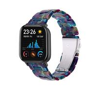 Chofit Cinturini compatibili con Amazfit GTS 4 Mini/GTS 2 Mini Strap, 20 mm Resina Sostituzione Cinturino Cinturino Leggero Accessori per Bip 3 Pro/Bip 3/GTS 3/GTS 2 Mini/GTS 2e/GTS 2 (viola-verde)