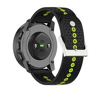 Chofit Cinturini compatibili con cinturino Suunto 9 Peak, cinturino in silicone morbido di ricambio sportivo, cinturino da 22 mm, con fori colorati, accessori per Suunto 9 Peak (nero-lime)