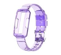 Chofit Cinturini compatibili con Fitbit Luxe/Ace 3/Ace 2/Inspire 2/Inspire HR/Inspire Strap - Cinturino di ricambio in plastica TPU trasparente (viola)