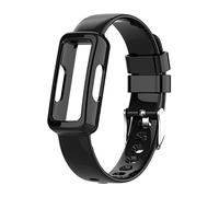 Chofit Cinturini compatibili con Fitbit Luxe/Ace 3/Ace 2/Inspire 2/Inspire HR/Inspire Strap - Cinturino di ricambio in plastica TPU trasparente (nero)