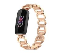 Chofit Cinturini compatibili con Fitbit Luxe, cinturino in metallo classico in acciaio inossidabile, bracciale a catena, sostituzione del braccialetto per Luxe Activity Tracker (oro rosa)