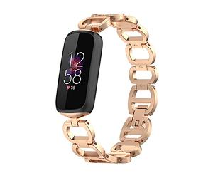 Chofit Cinturini compatibili con Fitbit Luxe, cinturino in metallo classico in acciaio inossidabile, bracciale a catena, sostituzione del braccialetto per Luxe Activity Tracker (oro rosa)