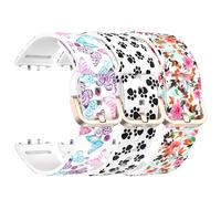 Chofit Cinturini compatibili con Samsung Galaxy Fit 3, cinturino di ricambio in morbido silicone con motivo floreale per SM-R390 Galaxy Fit3, Misura unica, Silicone, Nessuna pietra preziosa