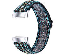 Chofit Cinturino compatibile con Fitbit Charge 6/Charge 5, cinturino elastico in nylon tessuto impermeabile di ricambio per tracker attività Charge 6/5 (4)