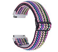 Chofit Cinturino compatibile con Garmin Venu Sq/Amazfit Bip U Pro/Amazfit GTS 2e/Samsung Galaxy Watch 3 41 mm, elastico in nylon intrecciato motivo floreale cinturino di ricambio 20 mm sport (#9)