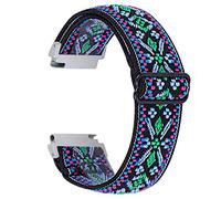 Chofit-Cinturino compatibile con Garmin Venu Sq/Amazfit Bip U Pro/Amazfit GTS 2e/Samsung Galaxy Watch 3 41 mm, cinturino elastico in nylon intrecciato floreale cinturino di ricambio 20 mm sport (#19)