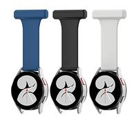 Chofit Cinturino con spilla per orologio da infermiera, in morbido silicone, compatibile con Samsung Galaxy Watch 6/Galaxy Watch 5 5 Pro 4/Garmin Venu 2 Plus/Amazfit GTS 4 GTS 3 GTS 2 Mini 20 mm (3A)