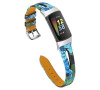 Chofit Cinturino di ricambio compatibile con Fitbit Charge 6/Charge 5, cinturino sottile in pelle cava per donne e ragazze, per Charge 6 Activity Tracker, Pelle