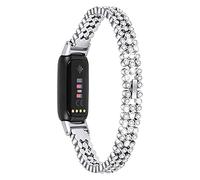 Chofit - Cinturino di ricambio compatibile con Fitbit Luxe, cinturino in acciaio inossidabile con strass Bling Bling Band per Luxe Activity Tracker (argento)