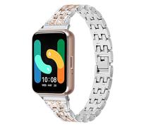Chofit Cinturino di ricambio compatibile con Samsung Galaxy Fit 3, cinturino in metallo con strass luccicanti per SM-R390 Galaxy Fit3 da donna, Lega di zinco