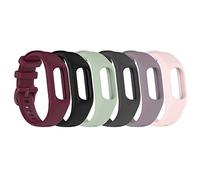 Chofit Confezione da 6 cinghie compatibili con Garmin Vivosmart 5, morbido silicone sportivo cinturino di ricambio per Vivosmart 5 Fitness Tracker (grande, 6A)