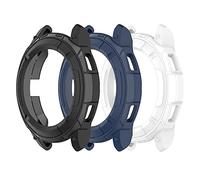 Chofit Custodia protettiva compatibile con Samsung Galaxy Watch 4 Classic 42 mm 46 mm, in TPU con anello di lunetta con copertura adesiva per smartwatch Galaxy Watch4 Classic (46 mm, nero+blu+bianco)