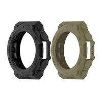 Chofit Custodie compatibili con Amazfit T-Rex 2, custodie protettive in TPU per orologio T-Rex 2 Smartwatch (Nero+Verde)