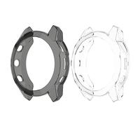 Chofit Custodie compatibili con Garmin Epix 2, custodia protettiva in TPU, custodia protettiva morbida solo per epix 2 (nero + bianco)