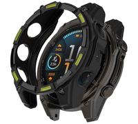 Chofit Custodie compatibili con Garmin Fenix 8 da 51 mm, protezione protettiva in TPU per Fenix 8 51 mm (non per 43 mm/47 mm) (Nero-Verde)