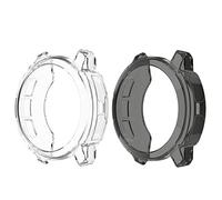 Chofit Custodie compatibili con Garmin Instinct 2 Case, TPU Protector Accessories Custodia protettiva Cover morbida Bumper Shell per Instinct 2 (nero+trasparente)