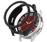 Chofit Custodie compatibili con Samsung Galaxy Watch 6 Classic da 47 mm e 43 mm, protezione in TPU con lunetta ad anello adesivo protettivo per Galaxy Watch6 Classic (nero, 43 mm)