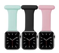 Chofit Spilla per orologio da infermiera, in morbido silicone, compatibile con Apple Watch 38mm 40mm 41mm/42mm 44mm 45mm 49mm, cinturino di ricambio, confezione da 3, 38mm/40mm/41mm