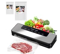 Choisonye Sigillatrice sottovuoto con sacchetti per sottovuoto 20 pezzi, 30 cm più lunga, 6 modalità di funzionamento automatico e facile, 65 KPa, macchina per sottovuoto alimentare veloce e compatta
