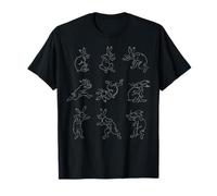 Chojugiga Rabbits 9 divertenti coniglio giapponese posa Maglietta