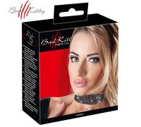 Choker Collare in Pelle con Strass Regolabile 25-42 cm - Chiusura a Pressione