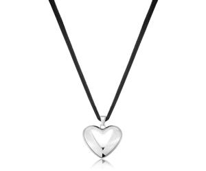 Choker Cuore Bombato Pensiero per Amica Speciale Collana Acciaio Sagapo SSE15