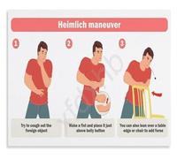 Choking Emergency Poster Heimlich Maneuver First Aid Guide