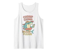 Chomp Chomp Beach Please, divertente design per una vacanza a forma di squalo Canotta