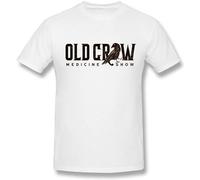 CHONG NA DUO Men's Old Crow Medicine Show Band Logo Black T Shirtarge Size M