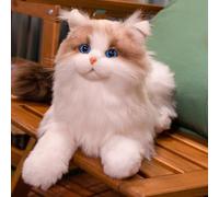 Chongker Animali farciti fatti a mano realistici Ragdoll gatto peluche compagno regali per le donne compleanno anniversario gatto amante (Gatto ragdoll pesato)