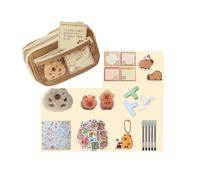ChongKuan Aesthetic Pencil Case Capybara Capybara Astuccio Astuccio Capybara - Ca Capybara Astuccio Carino Capybara Astuccio trasparente con scomparti Ca Cartoon Pencil Case, c, AA
