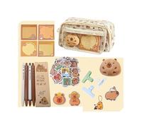 ChongKuan Aesthetic Pencil Case Capybara Capybara Astuccio Astuccio Capybara - Ca Capybara Astuccio Carino Capybara Astuccio trasparente con scomparti Ca Cartoon Pencil Case, b, AA