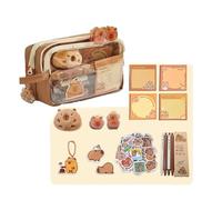 ChongKuan Aesthetic Pencil Case Capybara Capybara Astuccio Astuccio Capybara - Ca Capybara Astuccio Carino Capybara Astuccio trasparente con scomparti Ca Cartoon Pencil Case, a, AA