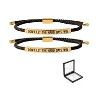 ChongKuan Confezione da 2 braccialetti Dont Let The Hard Days Win Don T Don't Lass Die Hard Days non vincono braccialetti ispiratori motivazionali, Eine Grösse, 1, 1
