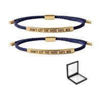 ChongKuan Confezione da 2 braccialetti Dont Let The Hard Days Win Don T Don't Lass Die Hard Days non vincono braccialetti ispiratori motivazionali, Eine Grösse, 1, 1