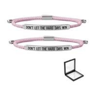 ChongKuan Confezione da 2 braccialetti Dont Let The Hard Days Win Don T Don't Lass Die Hard Days non vincono braccialetti ispiratori motivazionali, Eine Grösse, 1, 1