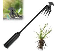 CHONGQILAO Strumento per Rimuovere Le Erbacce, Estirpatore Erbacce Manuale, Strumento per Diserbo per Giardino, Sarchiatore in Acciaio Inox, Rastrello per Diserbo per Giardino, Cortile, Prato, Patio