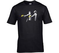 CHONGSUIXIN Anksy Pulp Fiction Black Standard Fit Mens T Shirt Size L