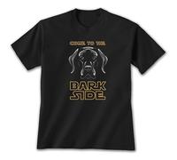 CHONGSUIXIN Come To The Bark Side Black Mens T Shirt By Earth Sun Moon Size L