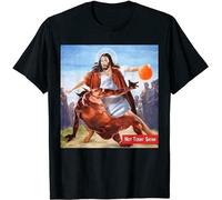 CHONGSUIXIN Funny Not Today Satan Jesus Crossover Basketball Mens T-Shirt Size S
