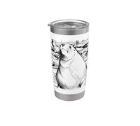 Chonkers The Massive 2000-Pound Sea Lion Ink Sketch Bicchiere termico in acciaio inox doppia parete