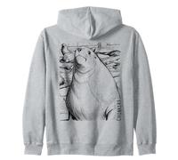 Chonkers The Massive 2000-Pound Sea Lion Ink Sketch Felpa con Cappuccio