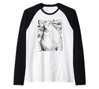 Chonkers The Massive 2000-Pound Sea Lion Ink Sketch Maglia con Maniche Raglan
