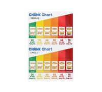 Chonky Cat Chart Poster Funny Body Condition Guide Educational Wall Art for Cat Lovers Gift Home Veterinary Decor(Unframed,16x24inch(40x60cm))