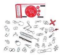 Chonor Set di 32 Pezzi Rompicapo in Metallo Torsione Puzzle 3D Gioco di Mente Classico Giocattoli Educativi IQ Test Puzzle Regalo per Adulti e Bambini