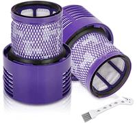 Chonphan Filtro di ricambio V10 per Dyson V10 Cyclone Animal Absolute Motorhead Total Clean SV12 Serie Aspirapolvere Hoover con spazzola di pulizia, sostituisce # DY-969082-01 (2 pezzi)
