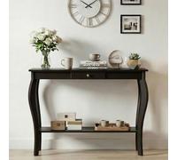 ChooChoo Tavolo per divano, consolle, tavolo da ingresso stretto con 1 cassetto e ripiano portaoggetti, per ingresso, corridoio, soggiorno, facile da montare (101,6 cm, nero)