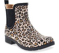 Chooka Womens Waterproof Plush Chelsea Bootie Rain, Tan, 9 US